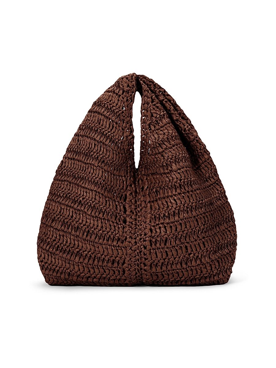 Women's Simone Woven Top Handle Bag - Chocolate