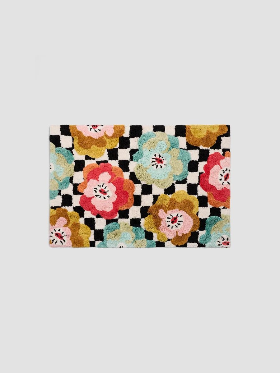 MacKenzie-Childs Checkerboard In Bloom Rug