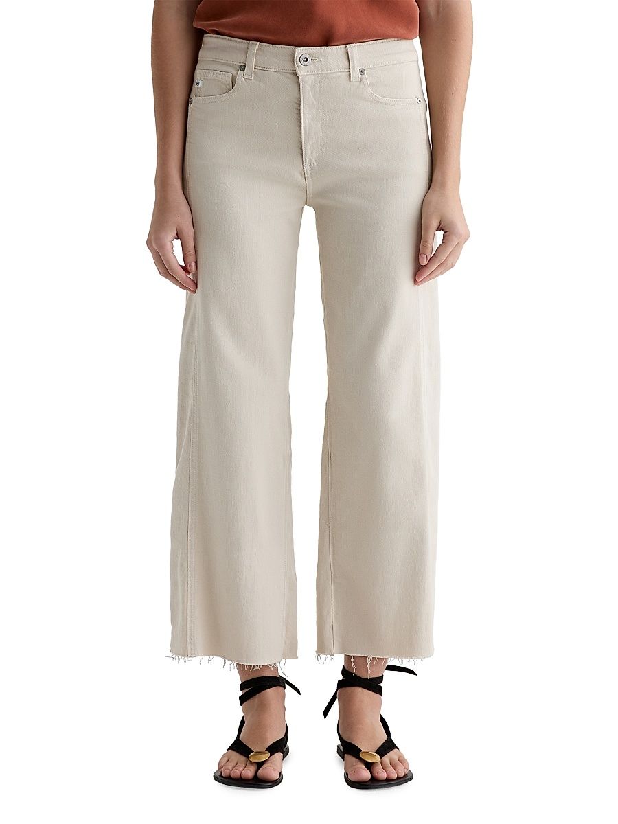 Women's Saige Mid-Rise Straight-Leg Crop Jeans - Opal Stone - Size 30