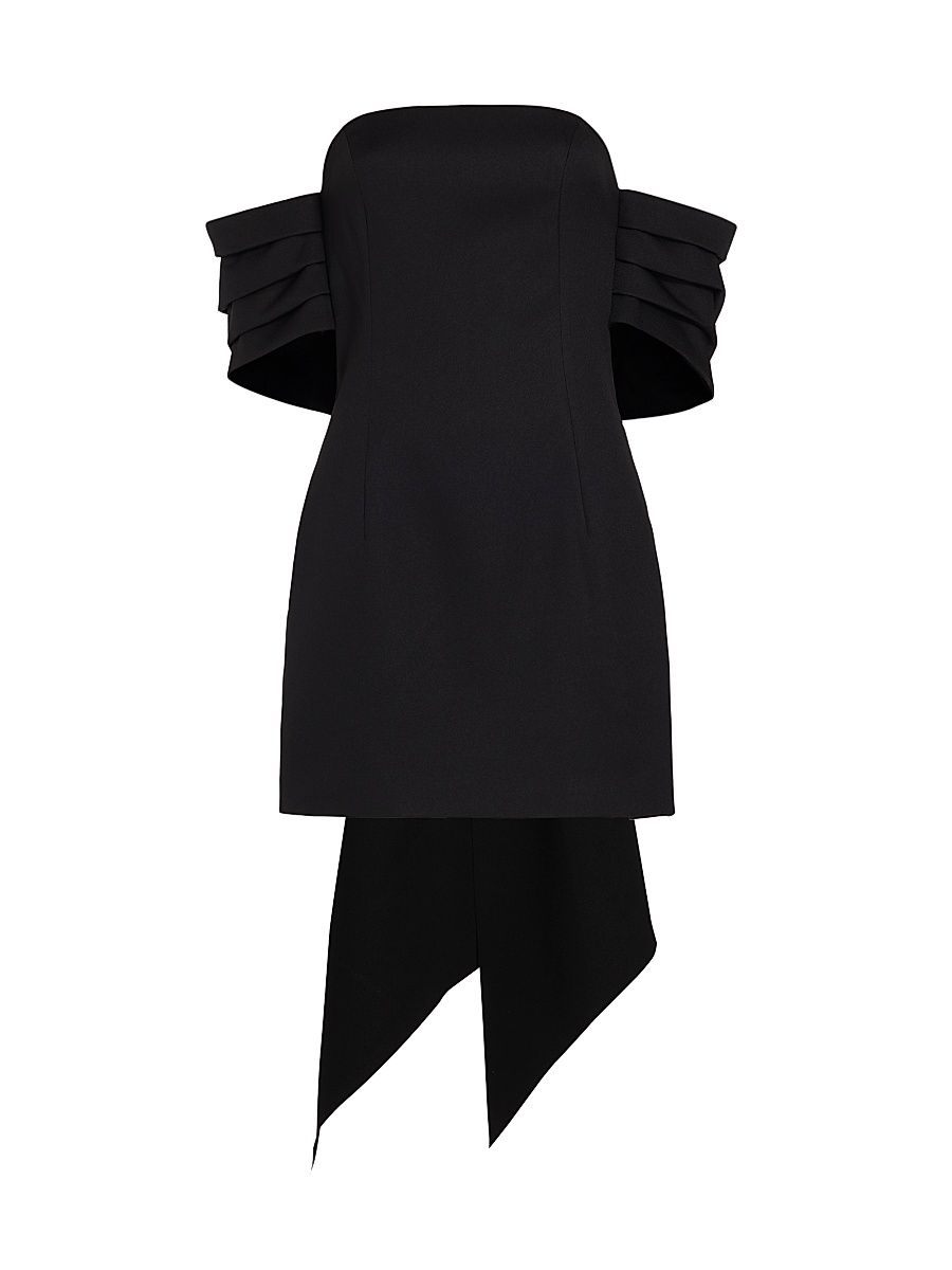 Women's Disco Hour Calypso Bow Minidress - Black - Size Large