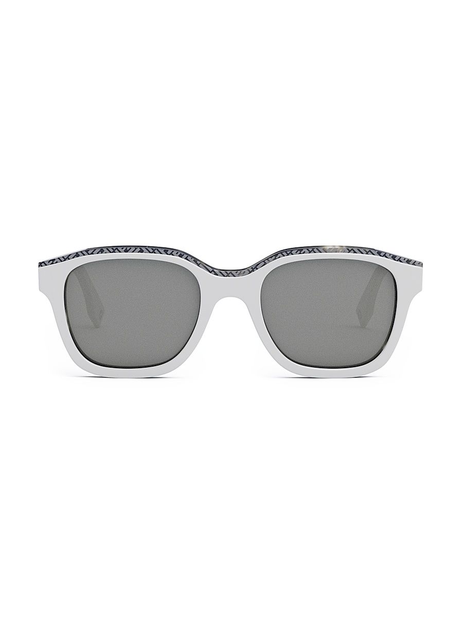Men's Square 51MM Acetate Sunglasses - Ivory Smoke