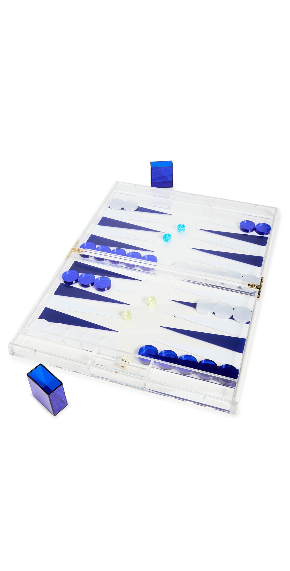 Tizo Design 18 Lucite Backgammon Blue One Size