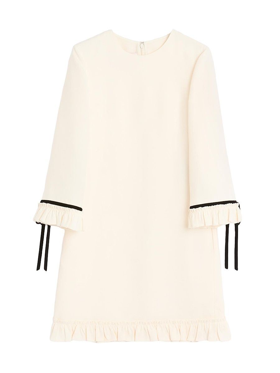 Women's Crepe Couture Short Dress - Ivory - Size 0