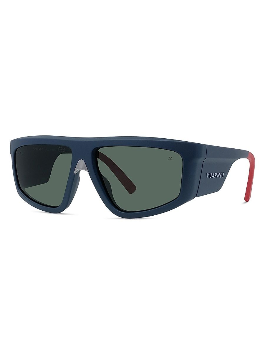 Men's Altitude 03 58MM Geometric Sunglasses - Red Blue Blue