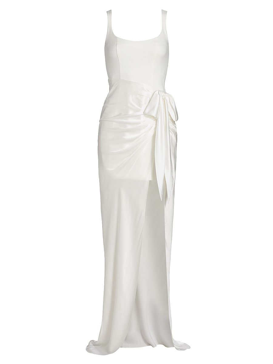 Women's Marian Draped Gown - Ivory - Size 12