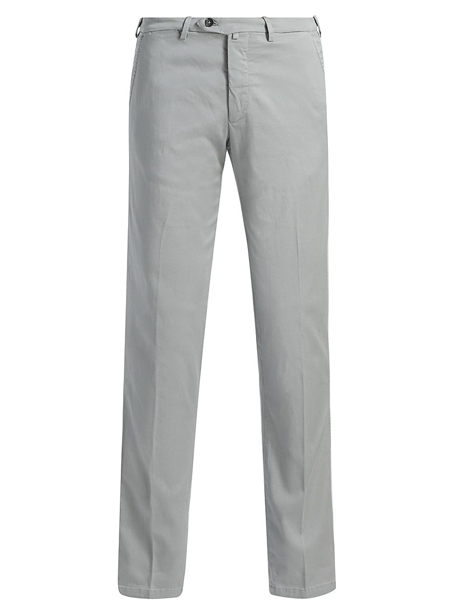 Men's Flat-Front Slim Trousers - Avio - Size 40