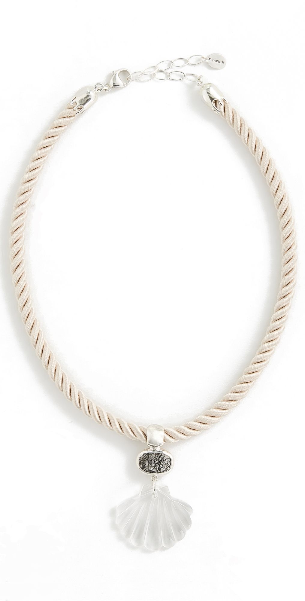 Chan Luu Sterling Silver Necklace Clear Quartz One Size