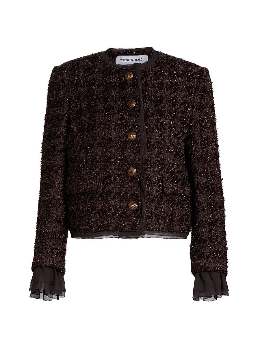 Women's Audrina Metallic Jacket - Dark Currant - Size 10