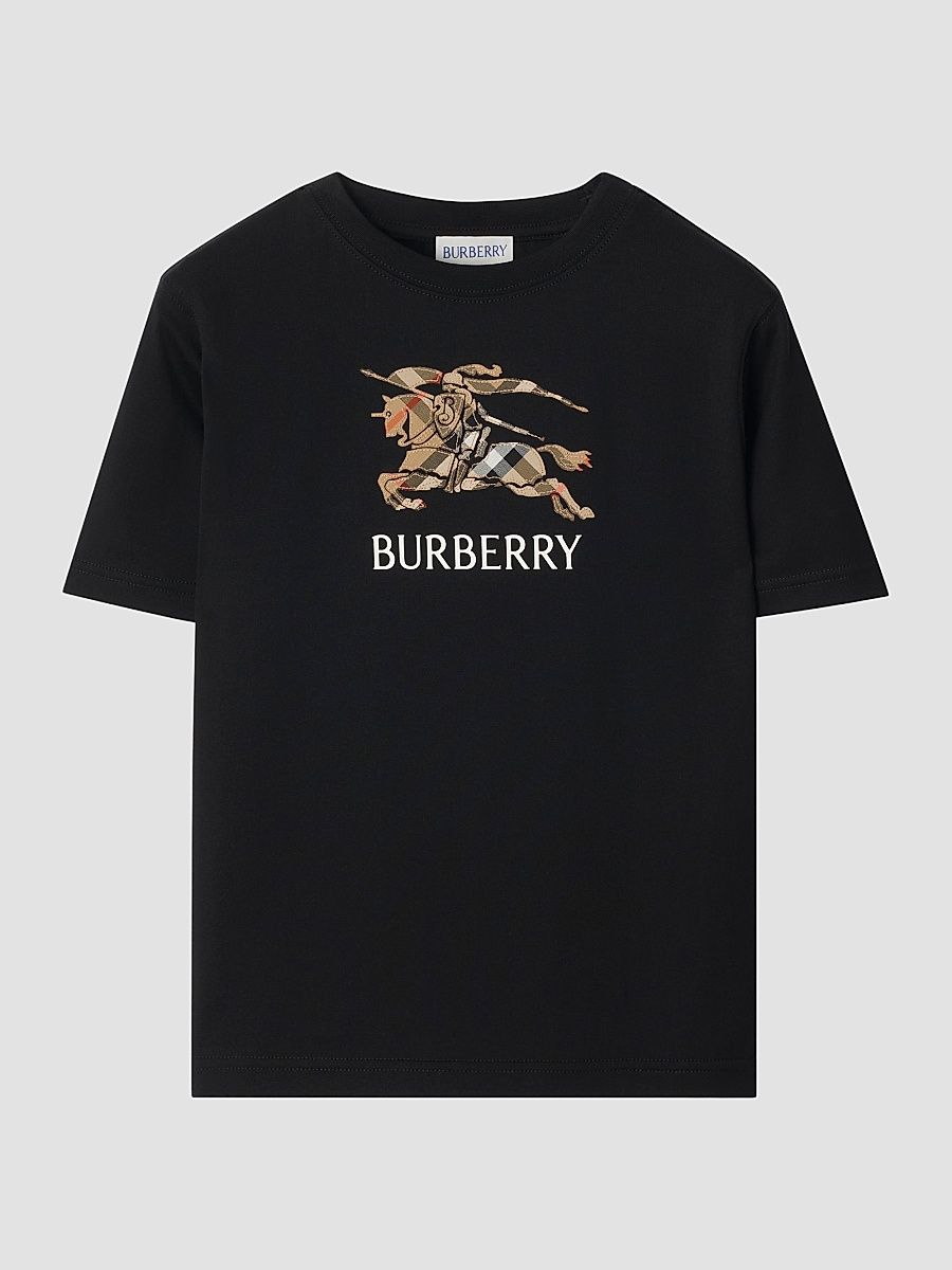 Little Boy's & Boy's Check EKD T-Shirt - Black - Size 8
