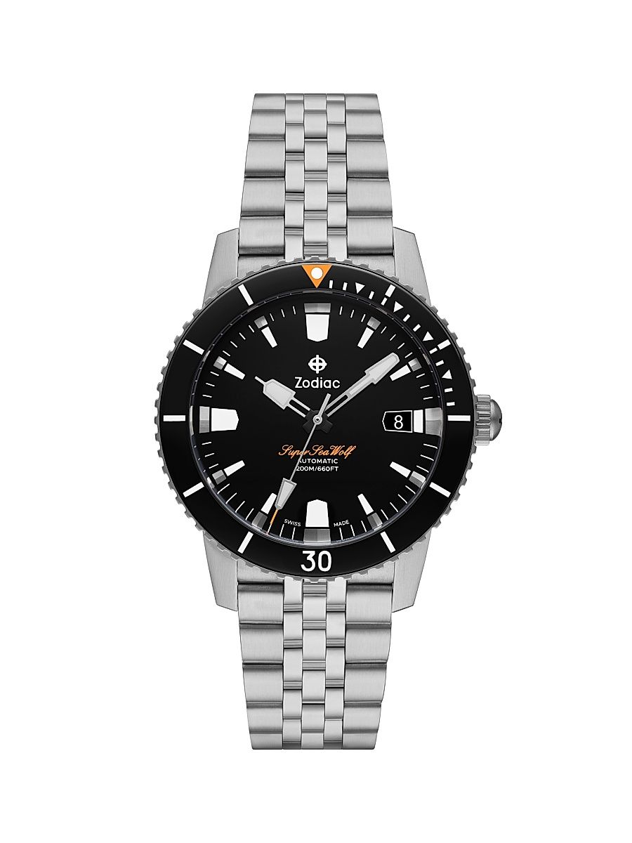 Women's Super Sea Wolf Compression Stainless Steel Dive Watch/40MM - Steel