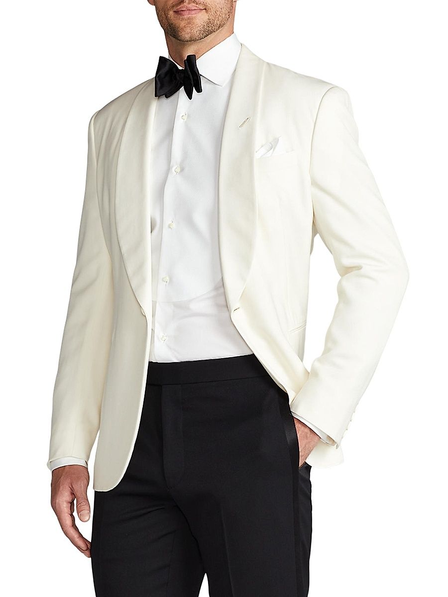 Men's Gregory Barathea Dinner Jacket - Cream - Size 48