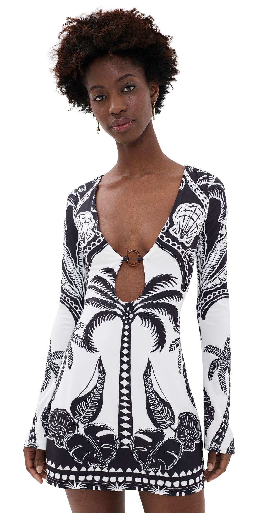 Seven Wonders Eternity Sleeved Mini Dress Kaden Black/White XL
