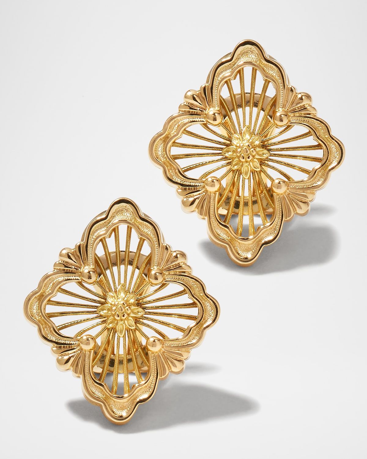 Opera Tulle Pendant Earrings in 18K Yellow Gold