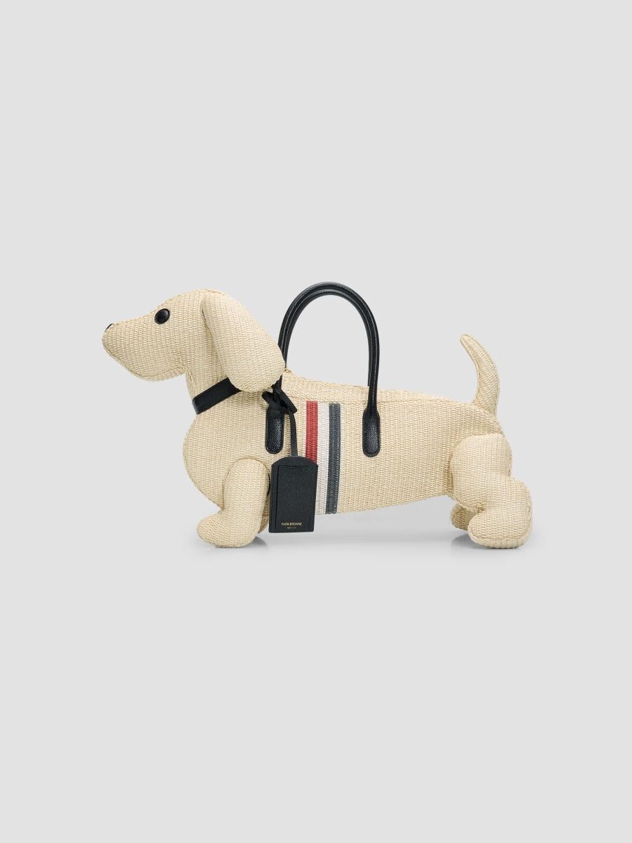 Thom Browne Men's Hector Raffia Bag - Muslin