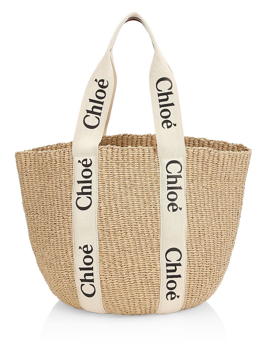 Women's Small Woody Basket Bag - Natural White