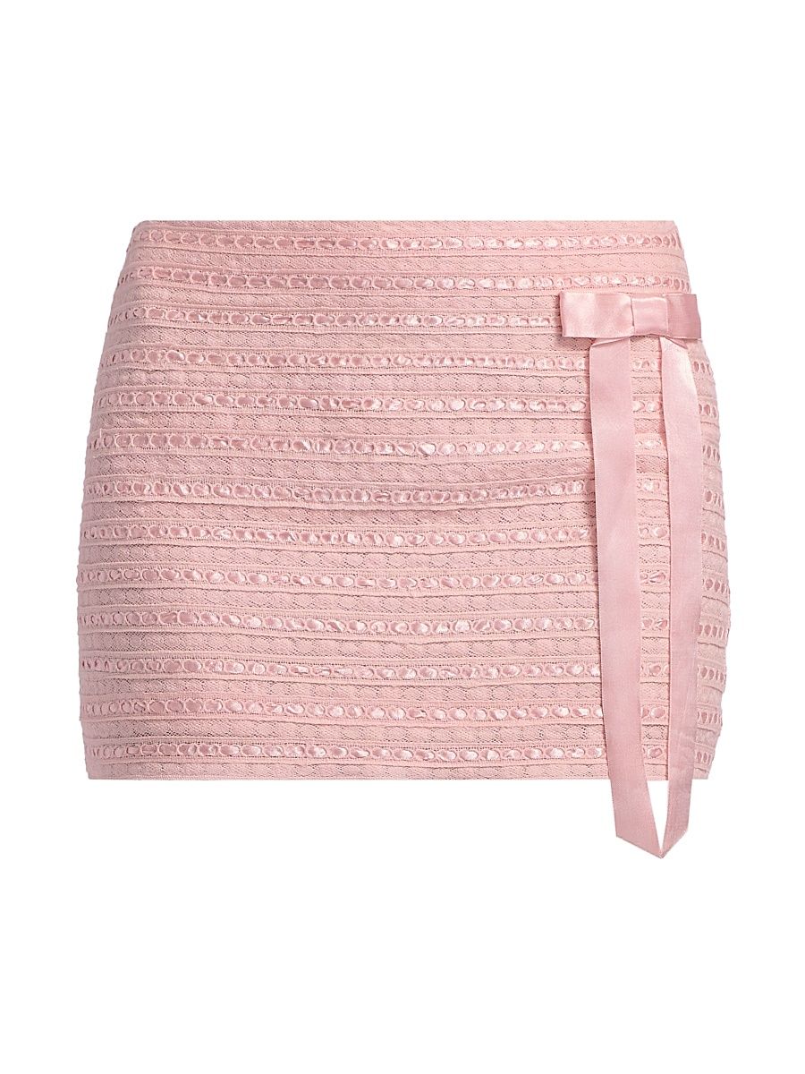 Women's Wyana Ribbon Miniskirt - Dusty Pink - Size 10
