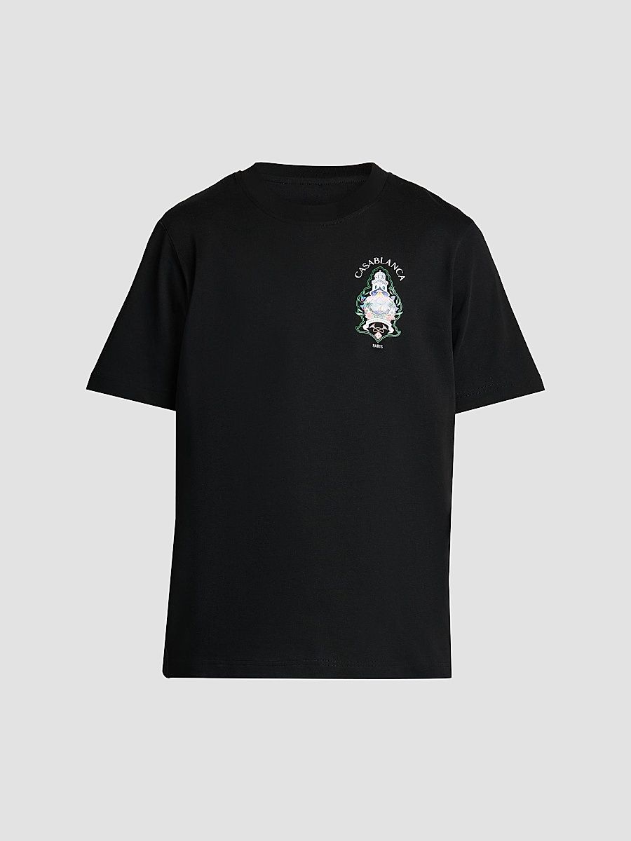 Men's Classic Logo Graphic Cotton Crewneck T-Shirt - Black - Size XXXL