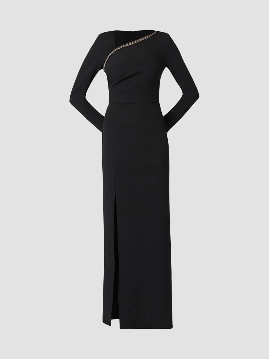Shoshanna Women's Macrae Maxi Dress - Jet - Size 14