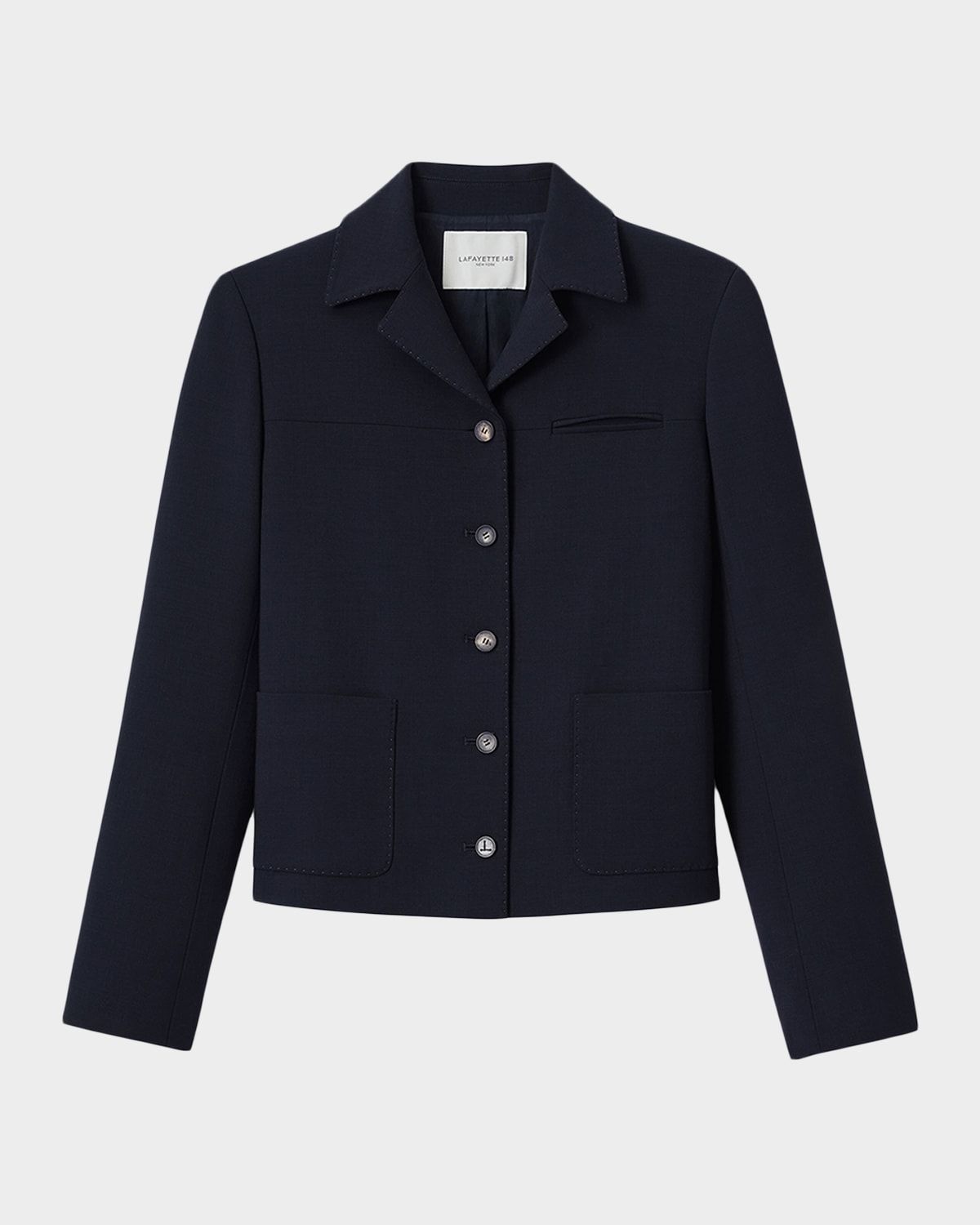 Pick Stitch Double-Face Wool Jacket