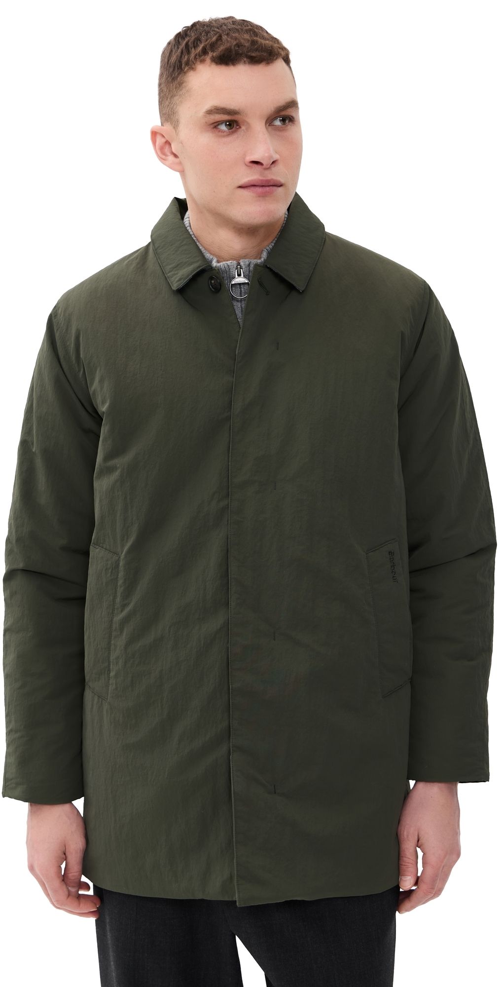 Barbour Wadded Lorden Showerproof Mac Coat Olive XL