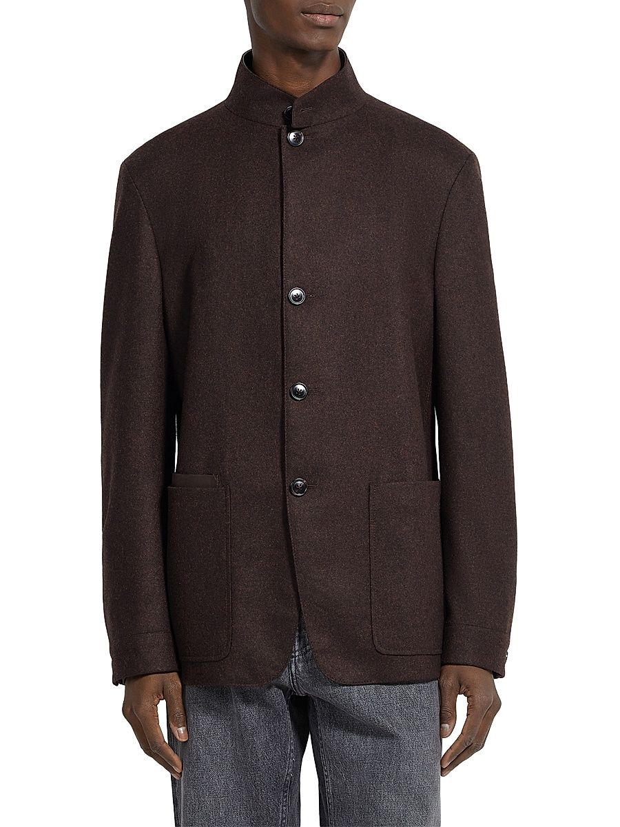 Men's Oasi Cashmere II Conte Jacket - Brown - Size 44