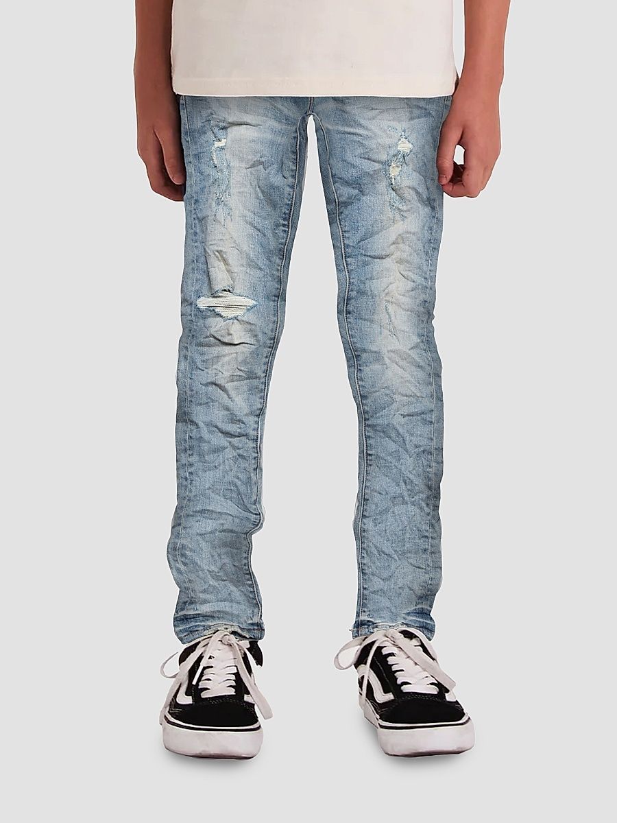 Little Boy's & Boy's Distressed Skinny Jeans - Light Indigo - Size 4