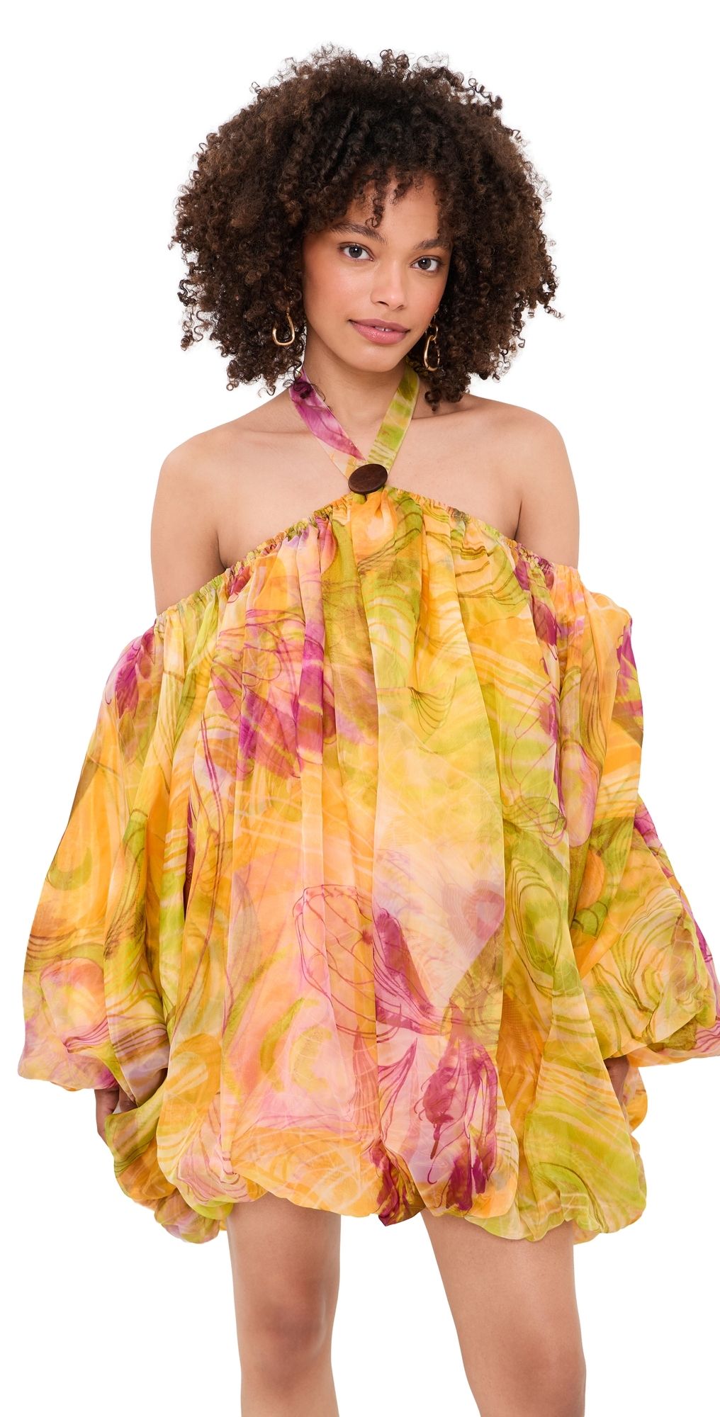 Andrea Iyamah Bayo Bubble Dress Vibra Print XXL