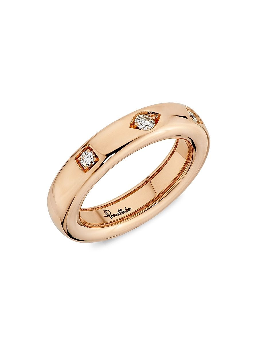 Women's Iconica 18K Rose Gold & 0.10 TCW Diamond Ring - Rose Gold - Size 6.75