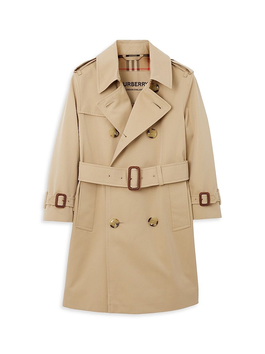 Little Girl's & Girl's Trench Coat - Honey - Size 8