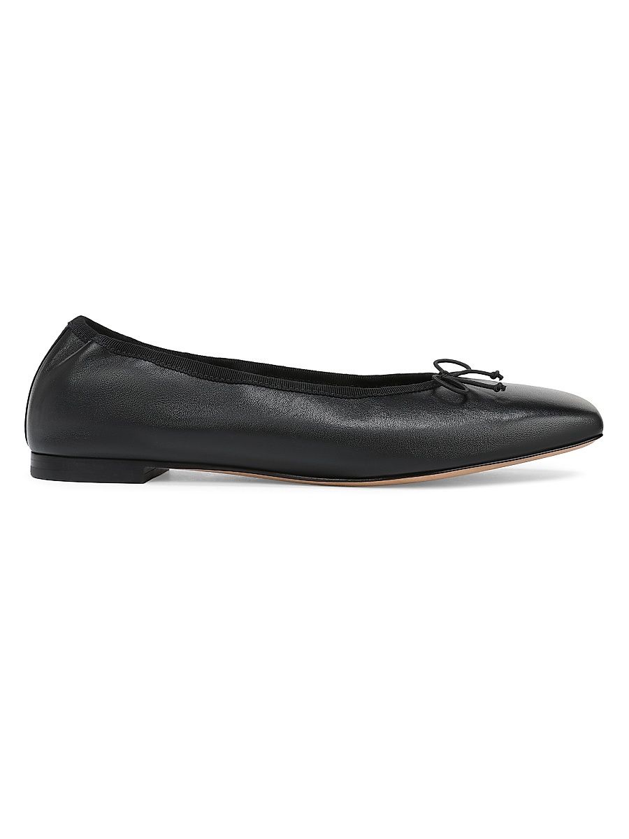 Women's Darla Leather Ballerina Flats - Black - Size 11