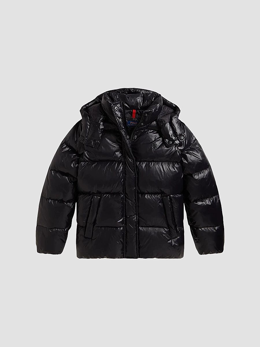 Polo Ralph Lauren Girl's Little Girl's & Girl's Nylon Down Jacket - Polo Black - Size 16