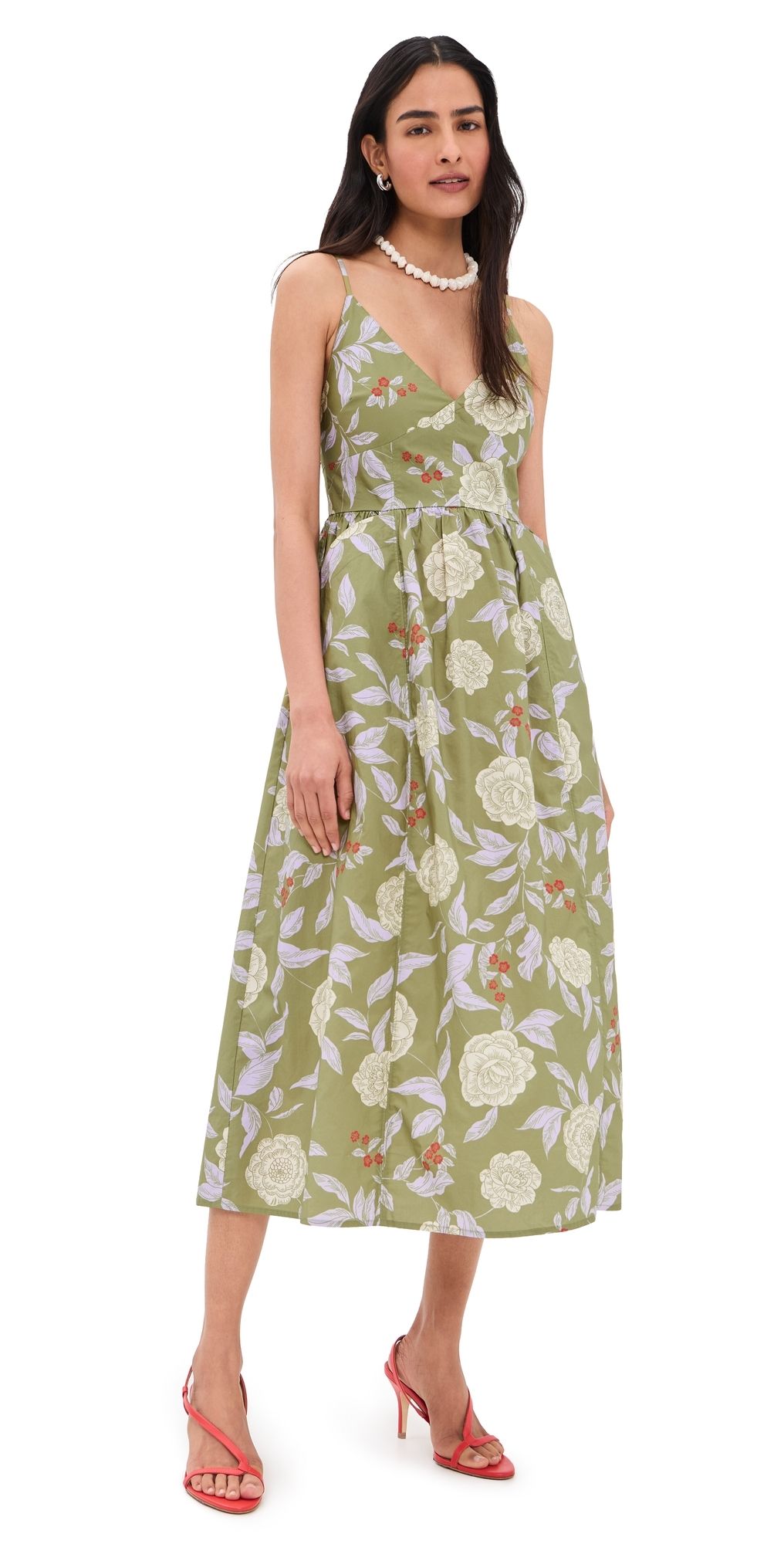 Tanya Taylor Vivien Dress Artichoke/Lilac Multi 10