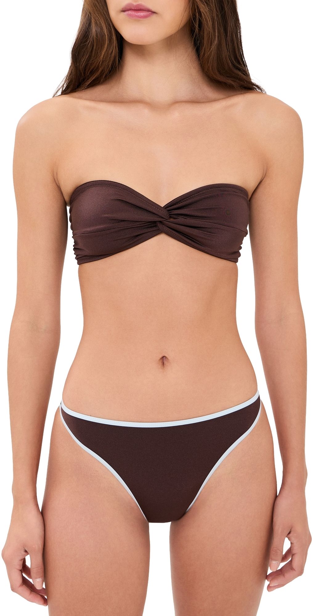 Lioness Bella Bandeau Bikini Top Mocha XXS