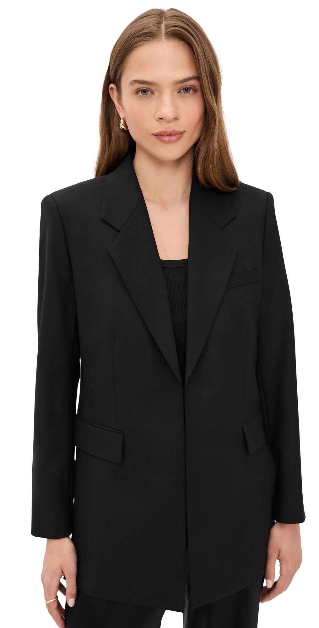 Theory Relaxed Slash Blazer Black 8