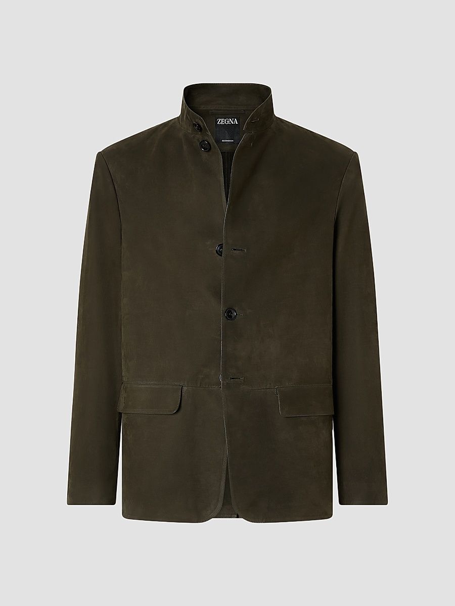 ZEGNA Men's Secondskin Conte Jacket - Dark Olive Green - Size 46