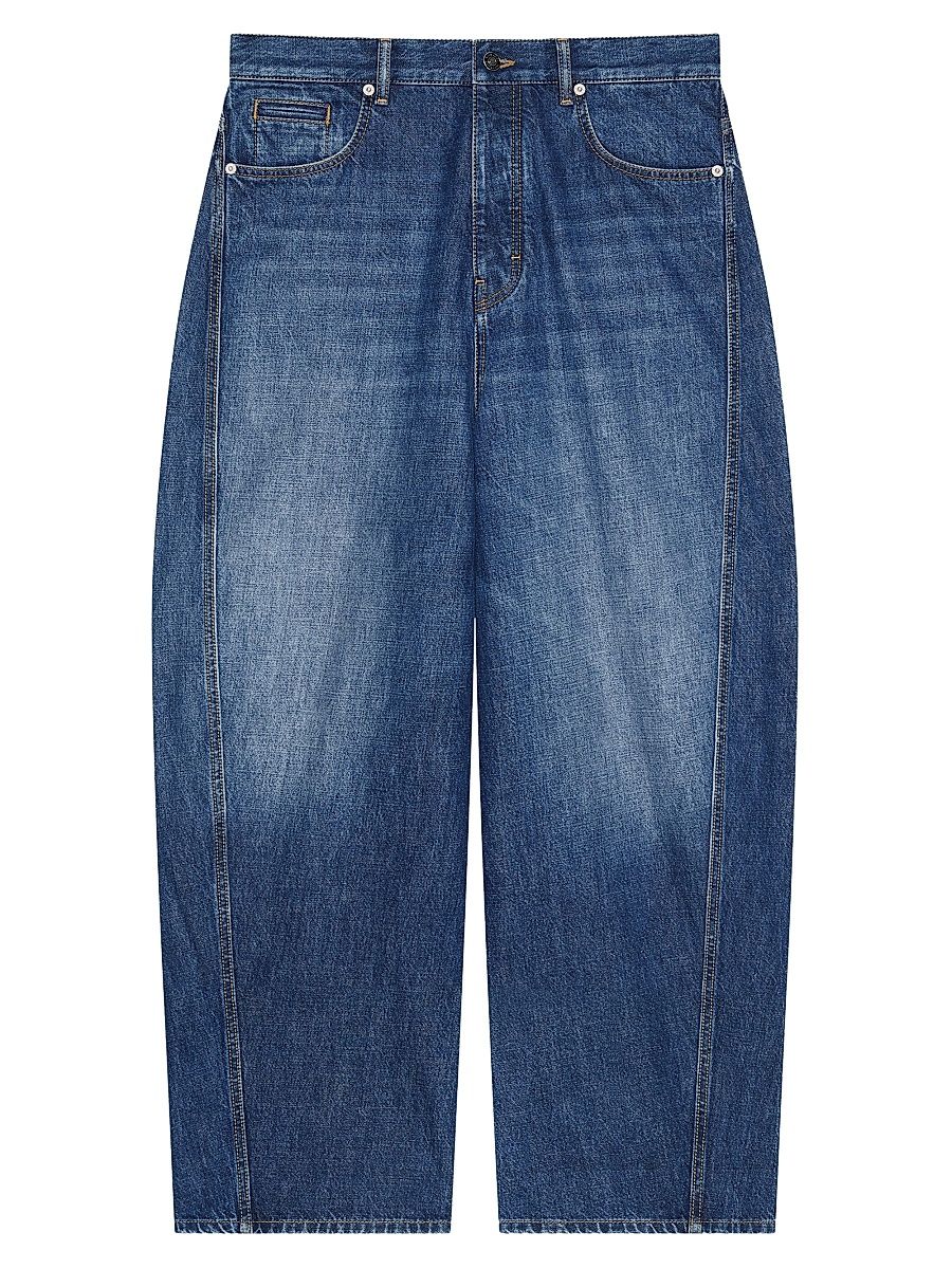 Givenchy Men's Jeans in Washed Denim - Dark Blue - Size 36