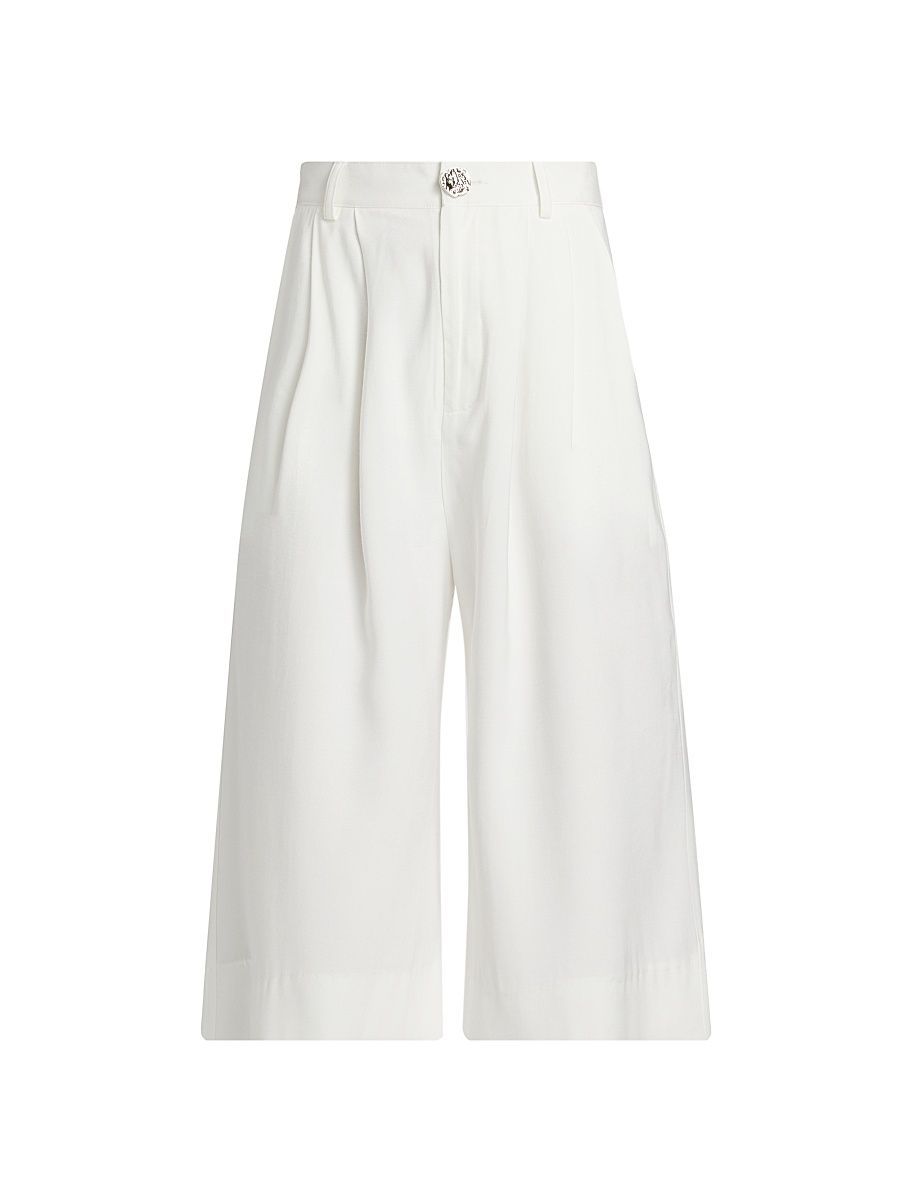 Women's Billie Wide-Leg Culottes - White - Size Medium