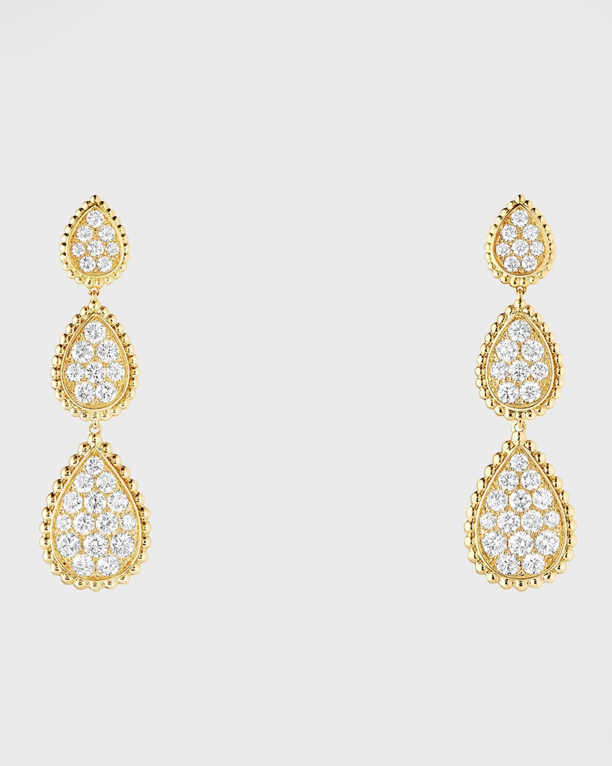 Serpent Boheme 18K Yellow Gold Diamond Motif Earrings