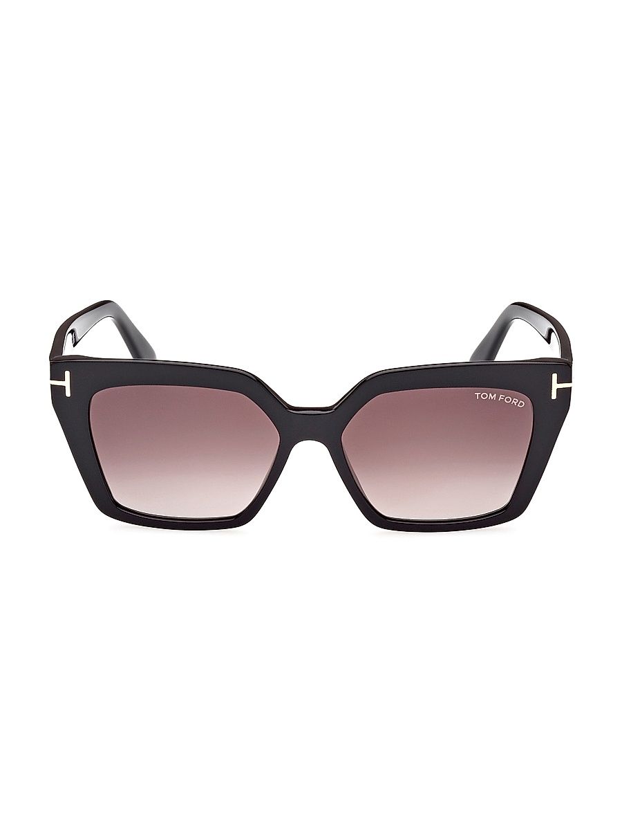 Women's Winona 53MM Cat-Eye Sunglasses - Shiny Black