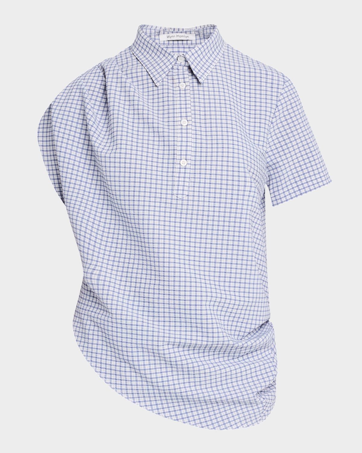 Ruby Draped Plaid Shirt