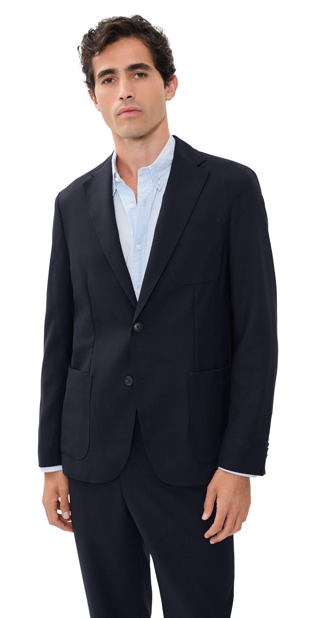 BOSS Slim Fit Wool Blazer Dark Blue 42R