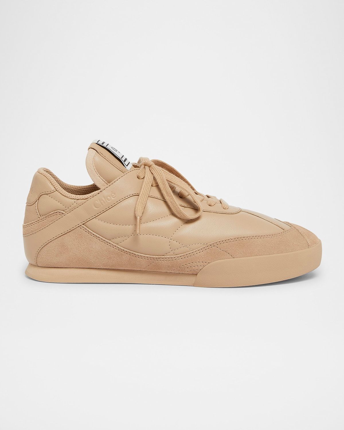 Kick Low-Top Mixed Leather Sneakers