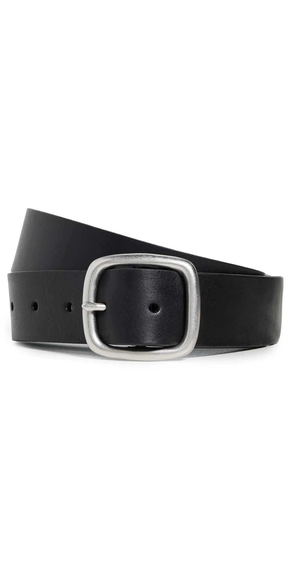 Madewell Centerbar Leather Belt True Black 30