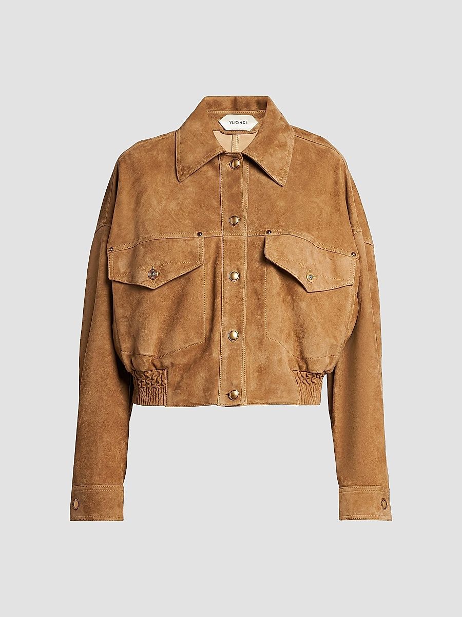 Women's La Vacanza Suede Blouson Jacket - Natural - Size 2