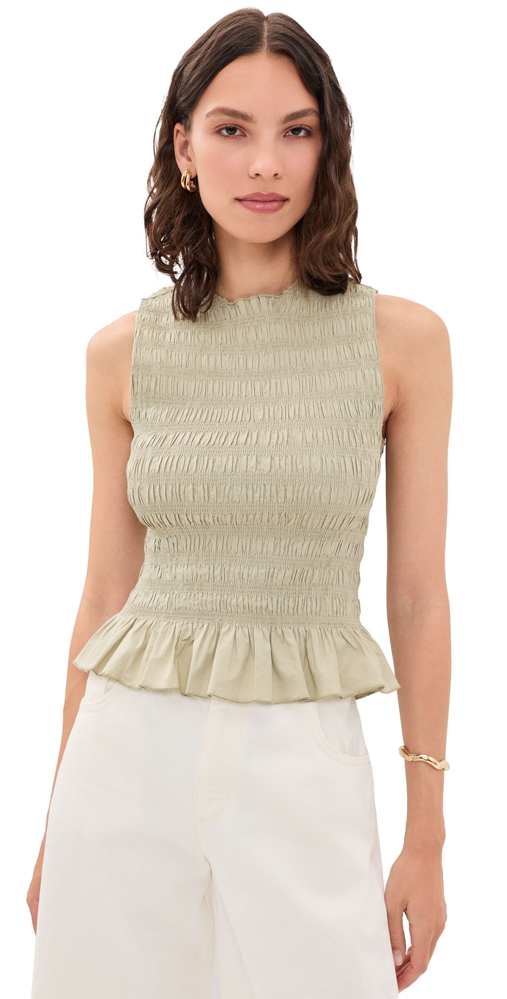 Pistola Phoebe Smocked Tank Mist M