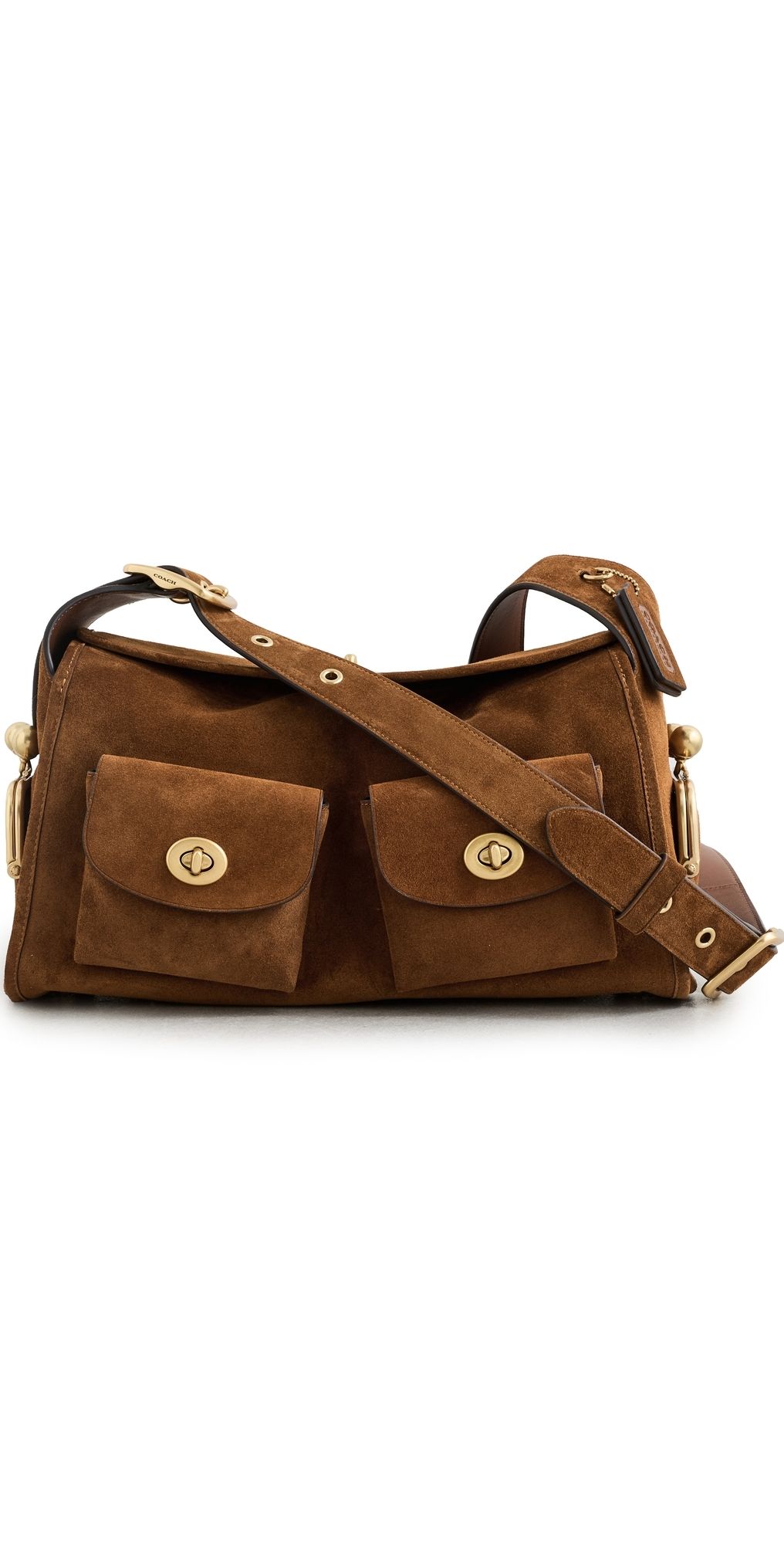 Coach Turnlock Haversack Bag Warm Brown One Size