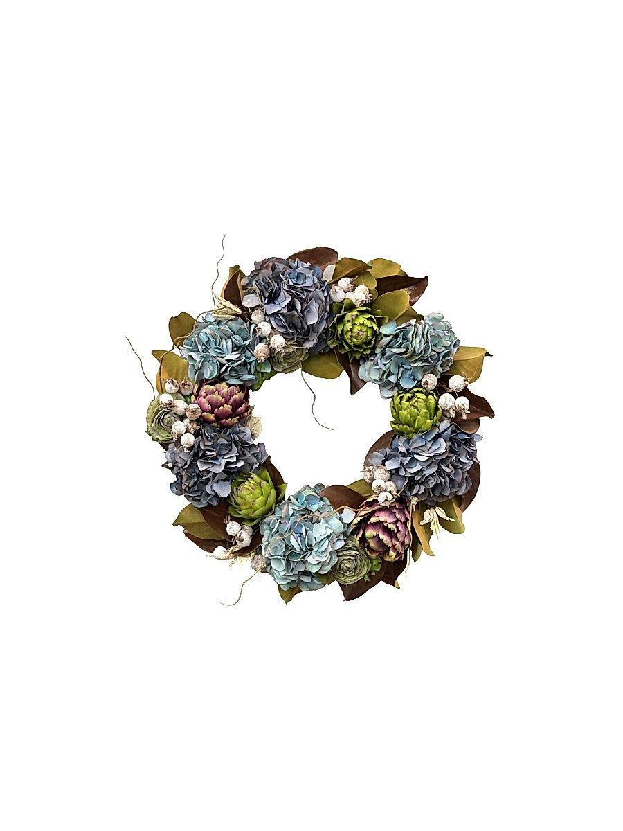 Artificial Artichoke Hydrangea Wreath
