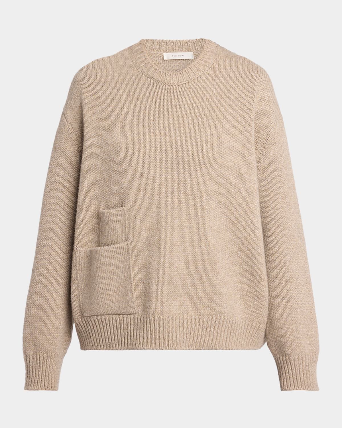 Mirtle Dual-Pocket Cashmere Crewneck Sweater