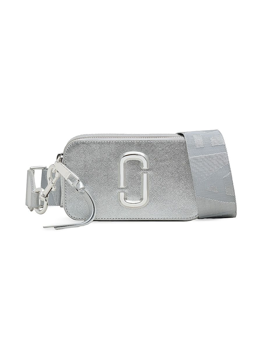 Women's The Snapshot Metallic Leather Crossbody Bag - Silver