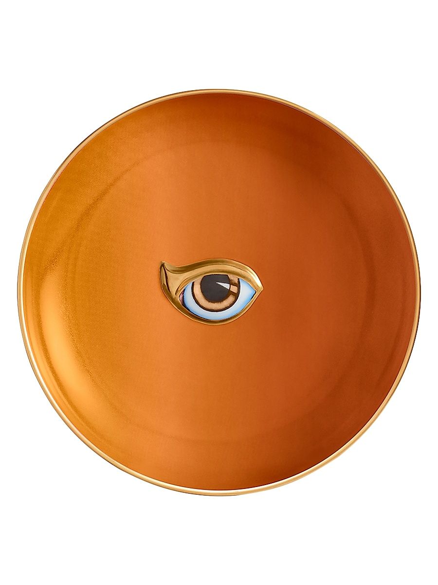 L'Objet + Lito Catchall 24K Gold-Plated Tray - Orange